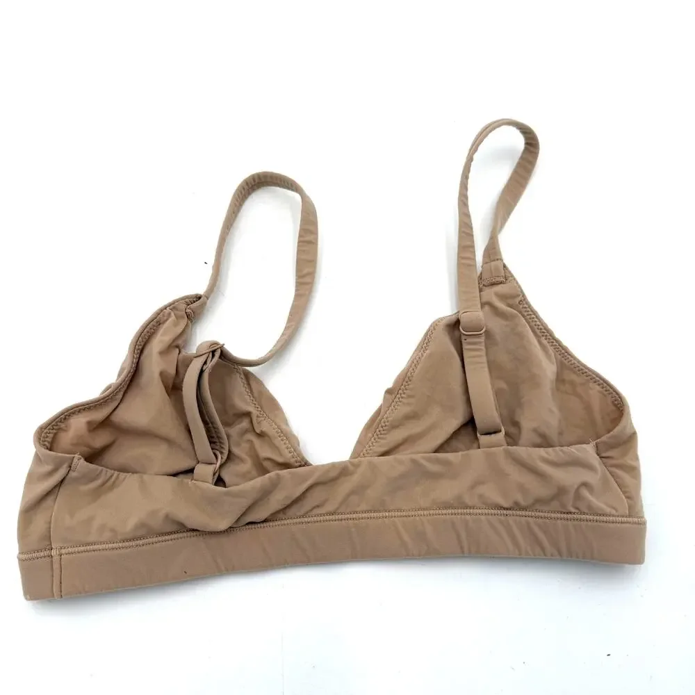 Skims Fits Everybody Triangle Bralette Clay Bra Size Small - Picture 3 of 4